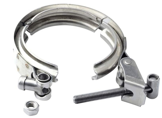 LECWOF Exhaust 2.5 V Band Clamp 2.5 inch Exhaust V-band Clamp Stainless Steel Mild Steel Exhaust Pipe Clamp 